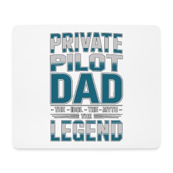 Private Pilot Dad The Idol The Flight Instructor - Mousepad (Querformat) - Weiß - Vorne