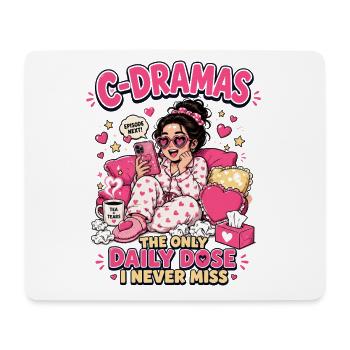 C-Drama Dose Quotidienne - Tapis de souris (format paysage) - blanc - Devant