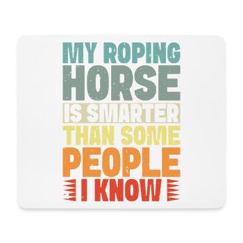 Cavalier de cheval de loisir, mon cheval, gens plus intelligents, anglais - Tapis de souris (format paysage) - blanc - Devant