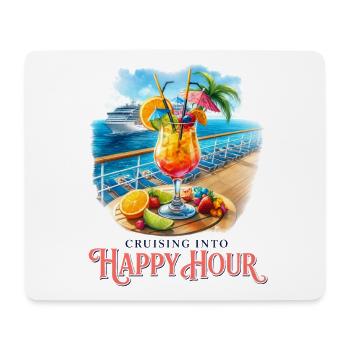 En se déplaçant vers l’happy hour - Tapis de souris (format paysage) - blanc - Devant