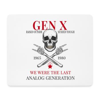 Gen X – Élevé à l’extérieur est resté dur - Tapis de souris (format paysage) - blanc - Devant