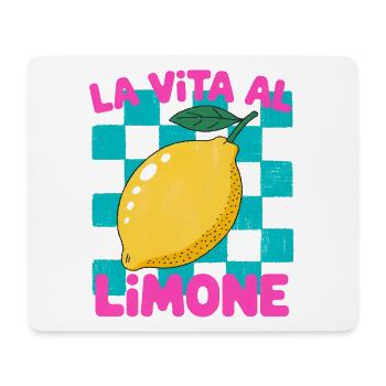 La Vita al Limone – Zitrus Retro Motiv - Mousepad (Querformat) - Weiß - Vorne