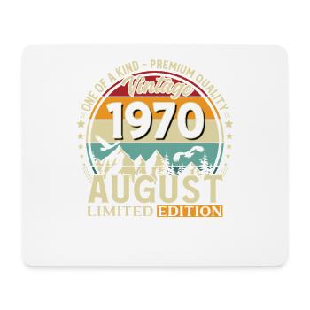 56th Birthday Gift Husband Original 1970 August - Mouse Pad (horizontal) - white - Front
