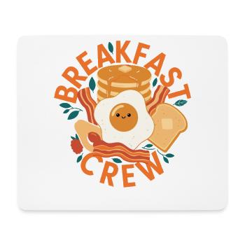 Breakfast Crew : Brunch drôle Café Pancake Bacon - Tapis de souris (format paysage) - blanc - Devant