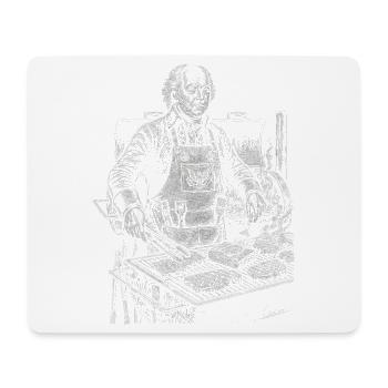 John Adams Grilling BBQ - Tapis de souris (format paysage) - blanc - Devant