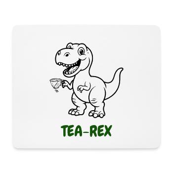 Tea-Rex Tee-Genießer - Mousepad (Querformat) - Weiß - Vorne