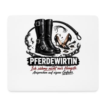 Pferdewirtin Ich zähme nicht nur Hengste - Mousepad (Querformat) - Weiß - Vorne