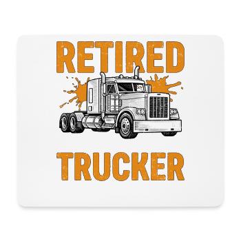 Retired But Forever A Trucker At Heart - Mousepad (Querformat) - Weiß - Vorne