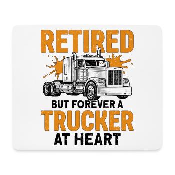 Retired But Forever A Trucker At Heart - Mousepad (Querformat) - Weiß - Vorne
