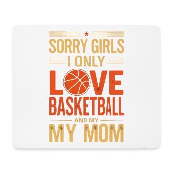 Basketball love and mom - Mouse Pad (horizontal) - white - Front