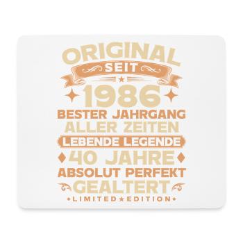 Original 1986 Jahrgang Legende 40. Geburtstag - Mousepad (Querformat) - Weiß - Vorne