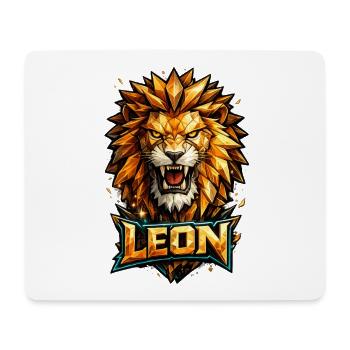 Leon Löwe Vorname Name Geschenk - Mousepad (Querformat) - Weiß - Vorne