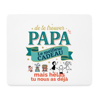 Meilleur Cadeau Papa Humour Enfants - Tapis de souris (format paysage) - blanc - Devant