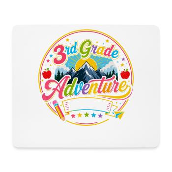 Aventure CE2 Rentrée Scolaire CE2 Colorée - Tapis de souris (format paysage) - blanc - Devant