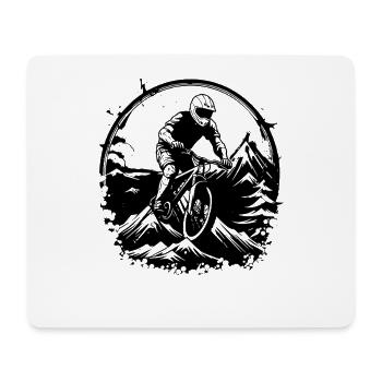 Mountain biking - Mouse Pad (horizontal) - white - Front