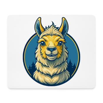 Llama Kawaii Maskottchen-Cartoon-Charakter-Clipart-Logo - Mousepad (Querformat) - Weiß - Vorne