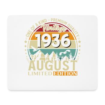90. Geburtstag Geschenk Mann Original 1936 August - Mousepad (Querformat) - Weiß - Vorne