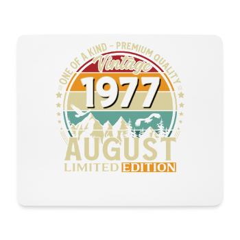 49. Geburtstag Geschenk Mann Original 1977 August - Mousepad (Querformat) - Weiß - Vorne