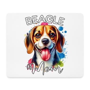 Maman Beagle - Tapis de souris (format paysage) - blanc - Devant