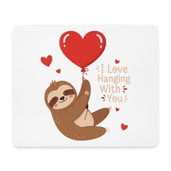 Heart Balloon Cuddly Monkey Design - Mouse Pad (horizontal) - white - Front