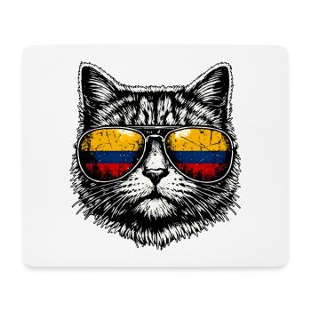 Cat Colombian Flag Colombia - Mouse Pad (horizontal) - white - Front