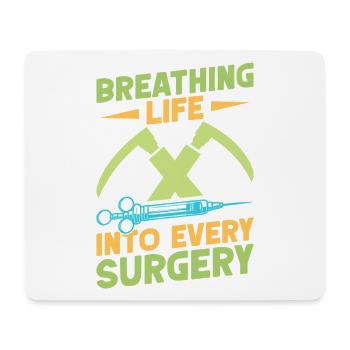 Anesthesiologist Breathing Life Anesthesia - Mouse Pad (horizontal) - white - Front
