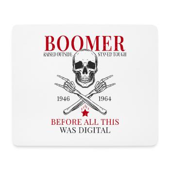 Boomer – Before All This Was Digital - Mouse Pad (horizontal) - white - Front