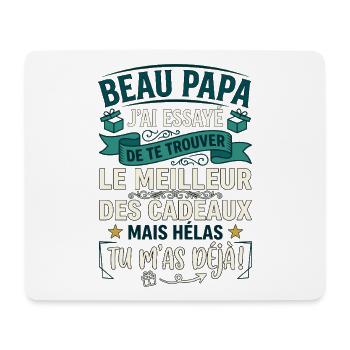 Beau-Papa Humour Meilleur Cadeau Fête Des Pères - Tapis de souris (format paysage) - blanc - Devant