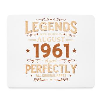 65. Geburtstag Geschenk Mann Legende August 1961 - Mousepad (Querformat) - Weiß - Vorne