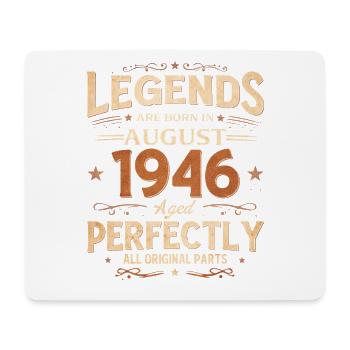 80. Geburtstag Geschenk Mann Vintage 1946 August - Mousepad (Querformat) - Weiß - Vorne