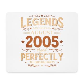 21. Geburtstag Geschenk Mann Legende August 2005 - Mousepad (Querformat) - Weiß - Vorne