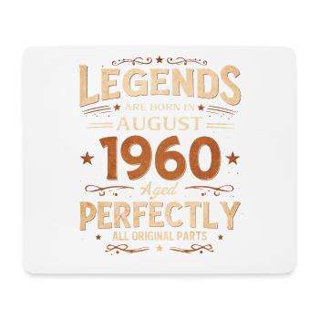 66. Geburtstag Geschenk Mann Legende August 1960 - Mousepad (Querformat) - Weiß - Vorne