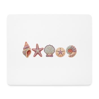 Coastal Cottagecore Clipart, Ocean Lover Gift - Mouse Pad (horizontal) - white - Front