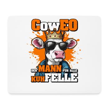 CowEO CEO Kuhstall Chef | Führungskraft Landwirt  - Mousepad (Querformat) - Weiß - Vorne