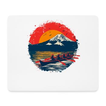 Illustration de l’aviron - Tapis de souris (format paysage) - blanc - Devant