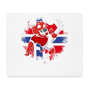 Norway Soccer Norge Fjords Scandinavian - Mouse Pad (horizontal) - white - Front