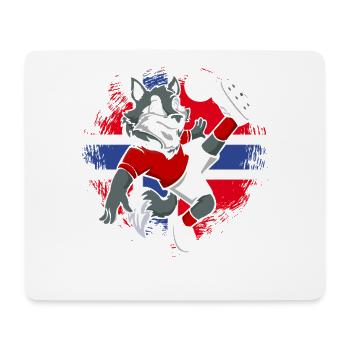 Norway Soccer Norge Fjords Scandinavian - Mouse Pad (horizontal) - white - Front