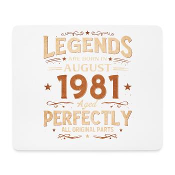 45. Geburtstag Geschenk Mann Legende August 1981 - Mousepad (Querformat) - Weiß - Vorne