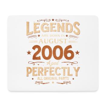 20. Geburtstag Geschenk Mann Legende August 2006 - Mousepad (Querformat) - Weiß - Vorne