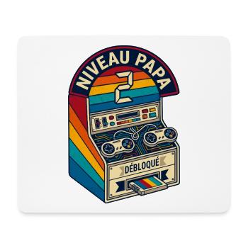 Niveau Papa 2 Débloqué Cadeau Rétro Vintage - Tapis de souris (format paysage) - blanc - Devant