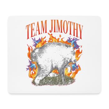 Jimothy Viraler Waschbär Lustiges Team Jimothy - Mousepad (Querformat) - Weiß - Vorne