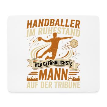 Handballer im Ruhestand: Gefährlichster Mann - Mousepad (Querformat) - Weiß - Vorne