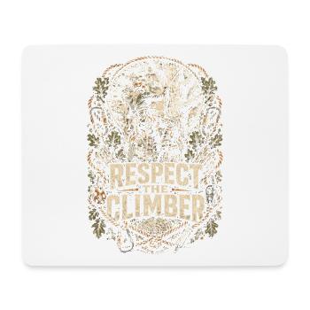 Baumpfleger Baumpflege Respect The Climber - Mousepad (Querformat) - Weiß - Vorne
