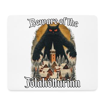 Yule Cat Jólakötturinn Icelandic Christmas Cat - Mouse Pad (horizontal) - white - Front