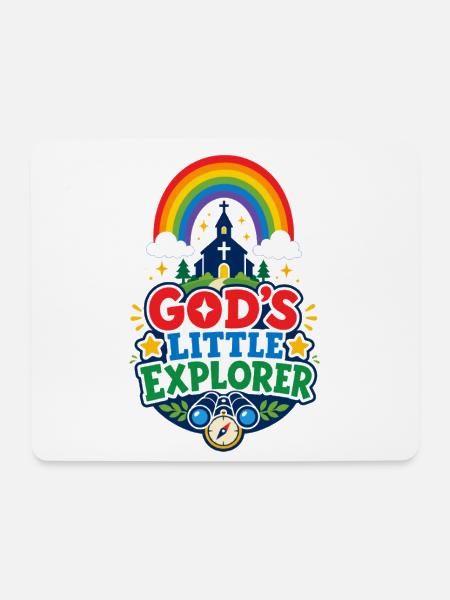Gottes Kleiner Entdecker - Mousepad (Querformat) - Weiß