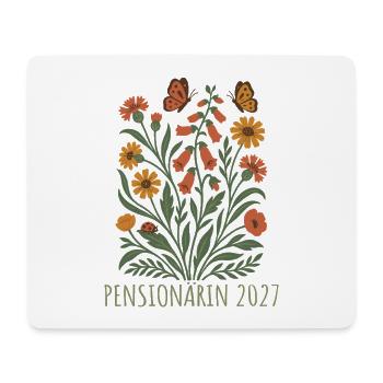 Pensioner 2027 Wildflowers with butterflies - Mouse Pad (horizontal) - white - Front