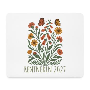 Pensioner 2027 Wildflowers with butterflies - Mouse Pad (horizontal) - white - Front