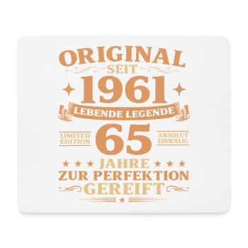 Original Baujahr 1961 geboren 65. Geburtstag - Mousepad (Querformat) - Weiß - Vorne