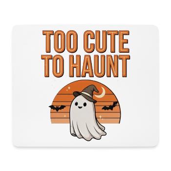 Cute Ghost Halloween – Too Cute to Haunt - Mouse Pad (horizontal) - white - Front