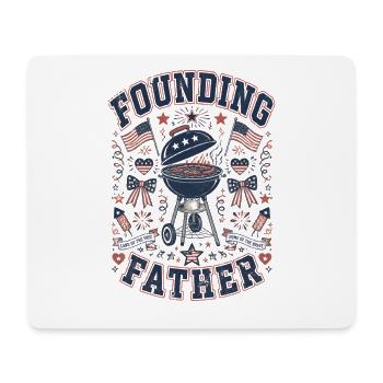 Lustige Grillparty der Gründerväter zum 4. Juli - Mousepad (Querformat) - Weiß - Vorne